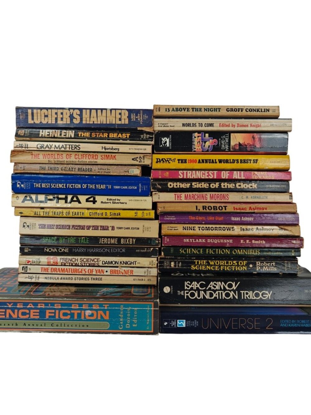 Vintage Science Fiction Paperback Lot Of 30 Books Asimov Heinlein Silverberg
